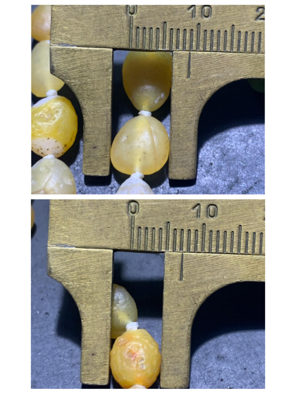 精美天然阿拉善黄色系108彩珠玛瑙项链(手串)一条，