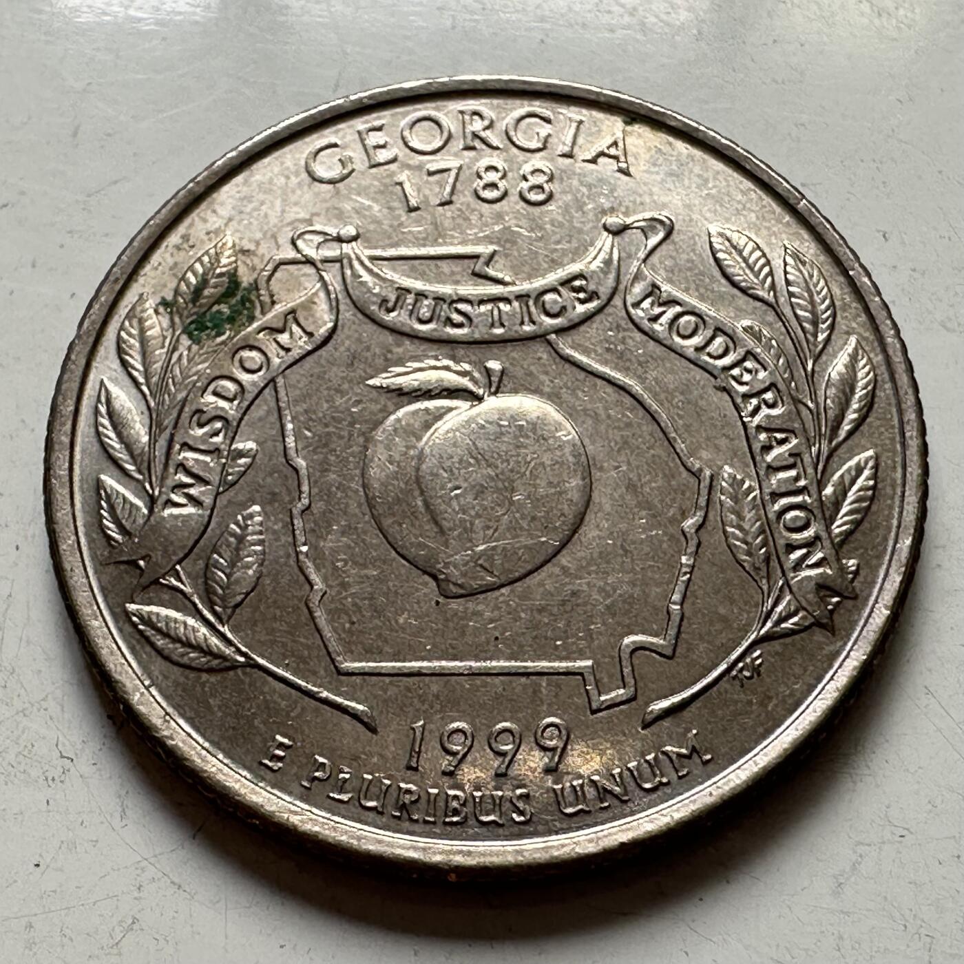 🌹外币初藏🌹🐯2025年第111场 周二无佣金特价场 美国1999年25分纪念币