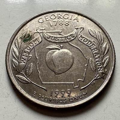 🌹外币初藏🌹🐯2025年第111场 周二无佣金特价场 - 美国1999年25分纪念币