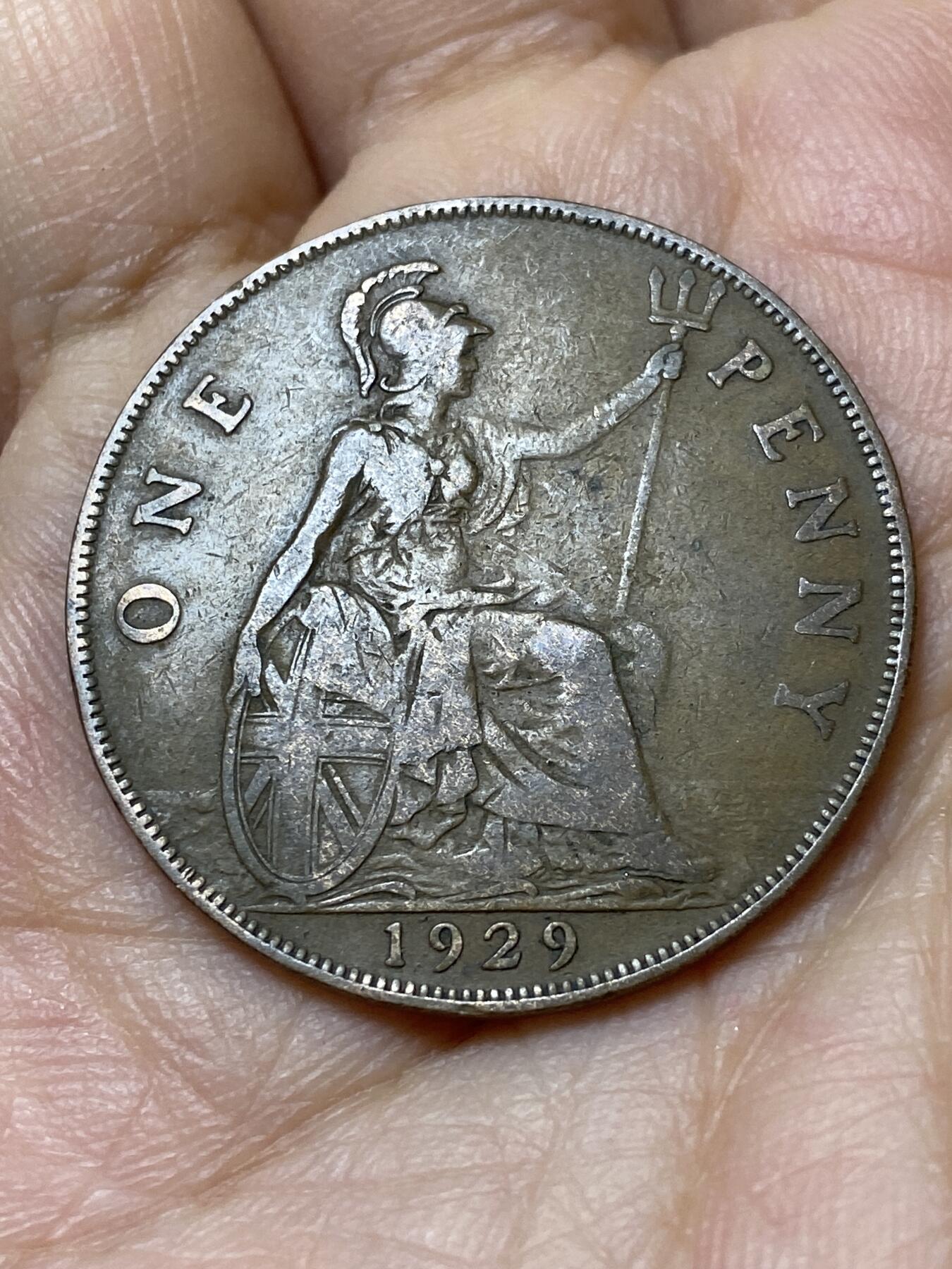 2025年第一百零五场(总第一百三十一场）外国好品散币(免佣金) 英国🇬🇧1929年1便士(乔治五世第三版)