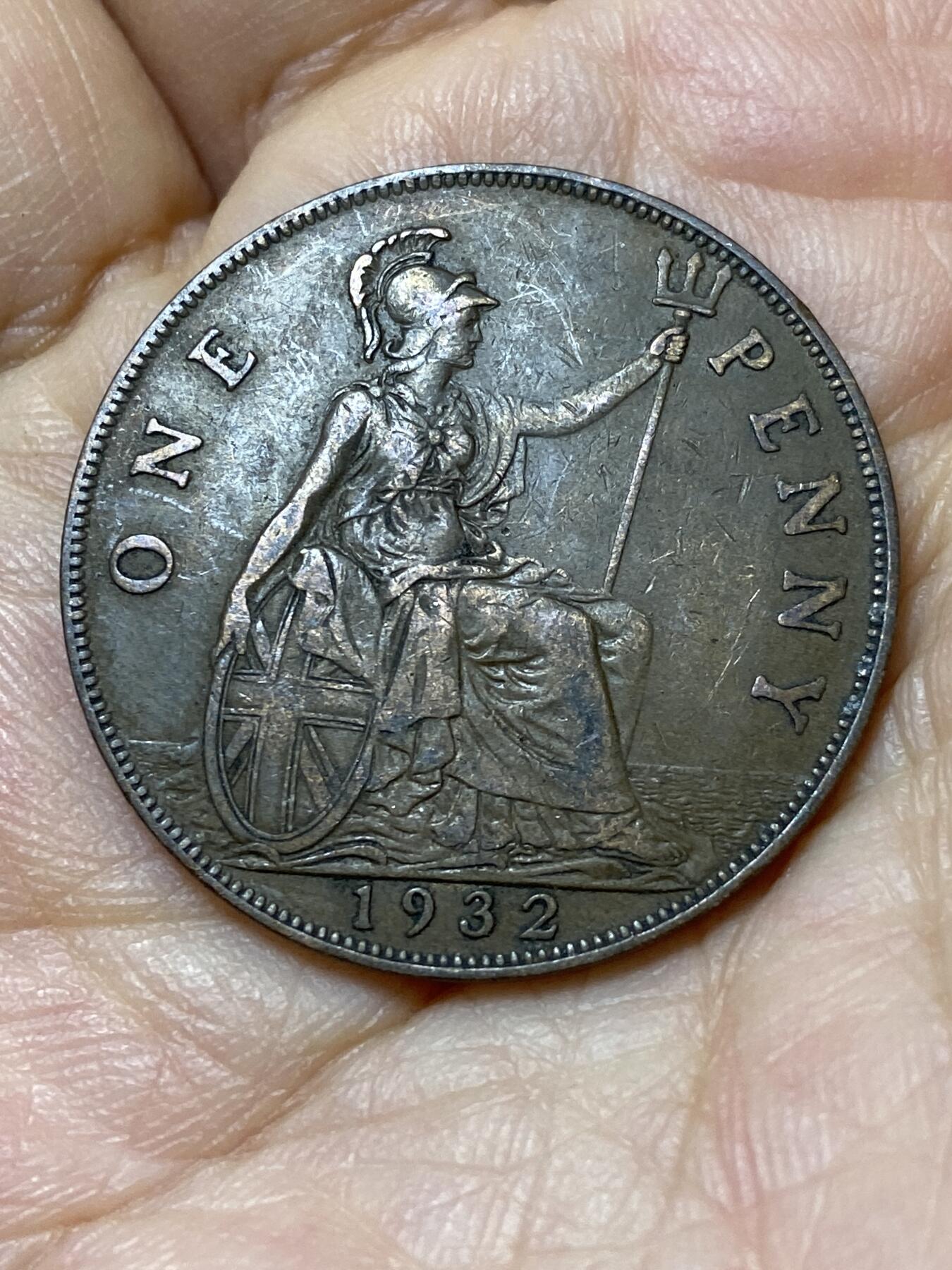 2025年第一百零五场(总第一百三十一场）外国好品散币(免佣金) 英国🇬🇧1932年1便士(乔治五世第三版)