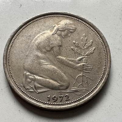 🌹外币初藏🌹🐯2025年第111场 周二无佣金特价场 - 德国1972年50芬尼