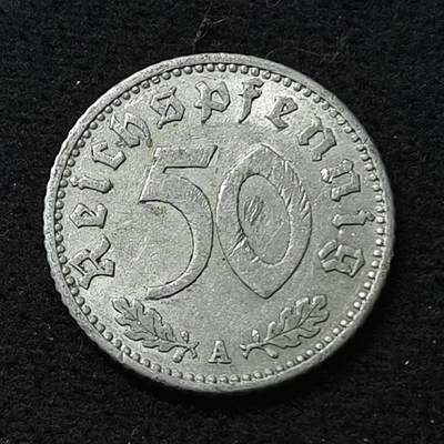 【全场包邮】纯粹捡漏拍466场-待排序 - 德国第三帝国1940年50芬妮