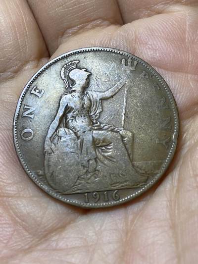 2025年第一百零五场(总第一百三十一场）外国好品散币(免佣金) - 英国🇬🇧1916年1便士(乔治五世第一版)