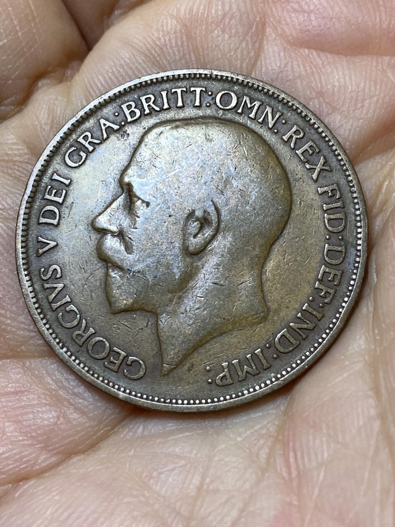 2025年第一百零五场(总第一百三十一场）外国好品散币(免佣金) 英国🇬🇧1916年1便士(乔治五世第一版)