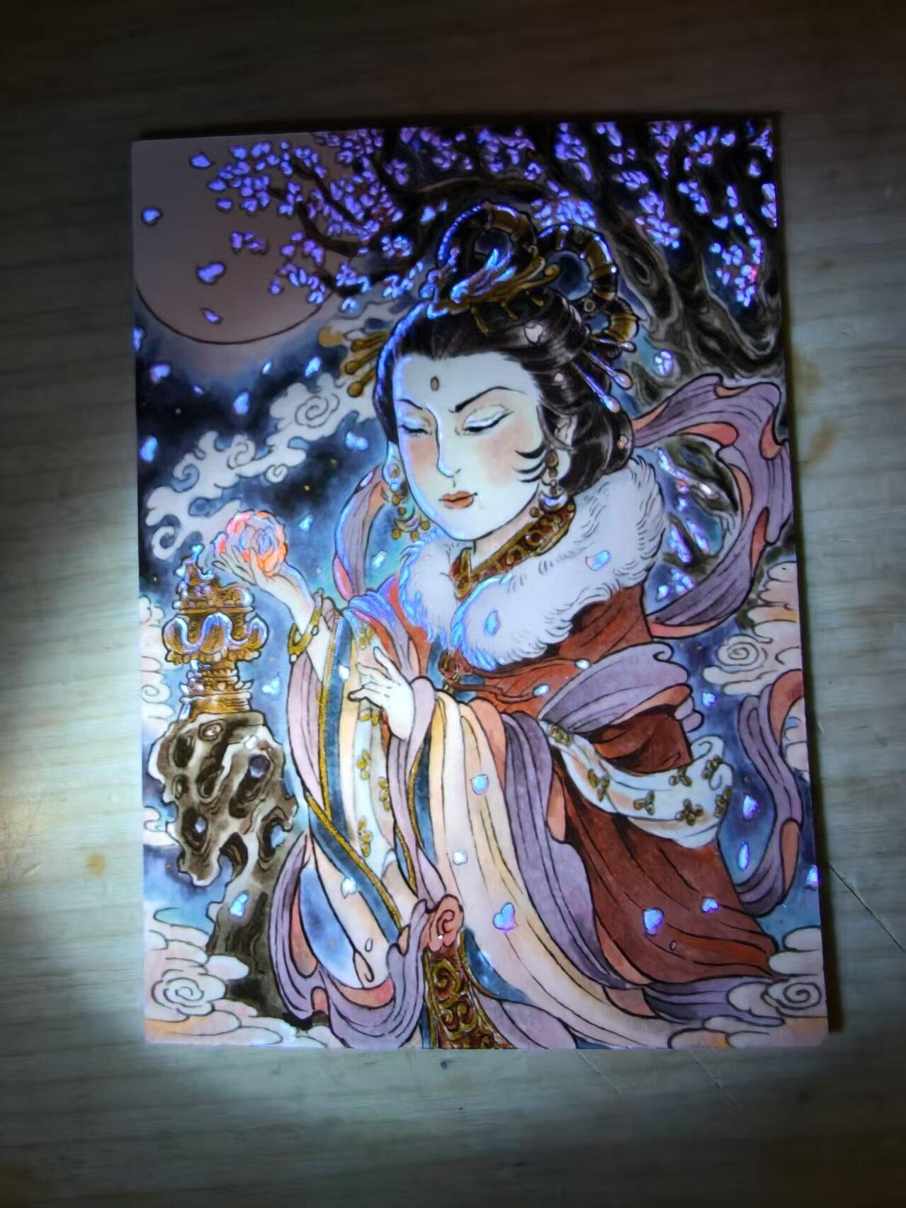 寸草不生拍卖会 第十期 山丘定制手绘  貂蝉 带特效