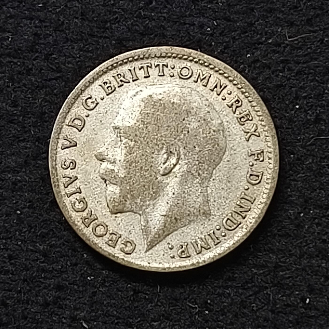【全场包邮】纯粹捡漏拍466场-待排序 英国1922年乔治五世3便士银币