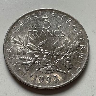 🌹外币初藏🌹🐯2025年第111场 周二无佣金特价场 - 法国1993年5法郎