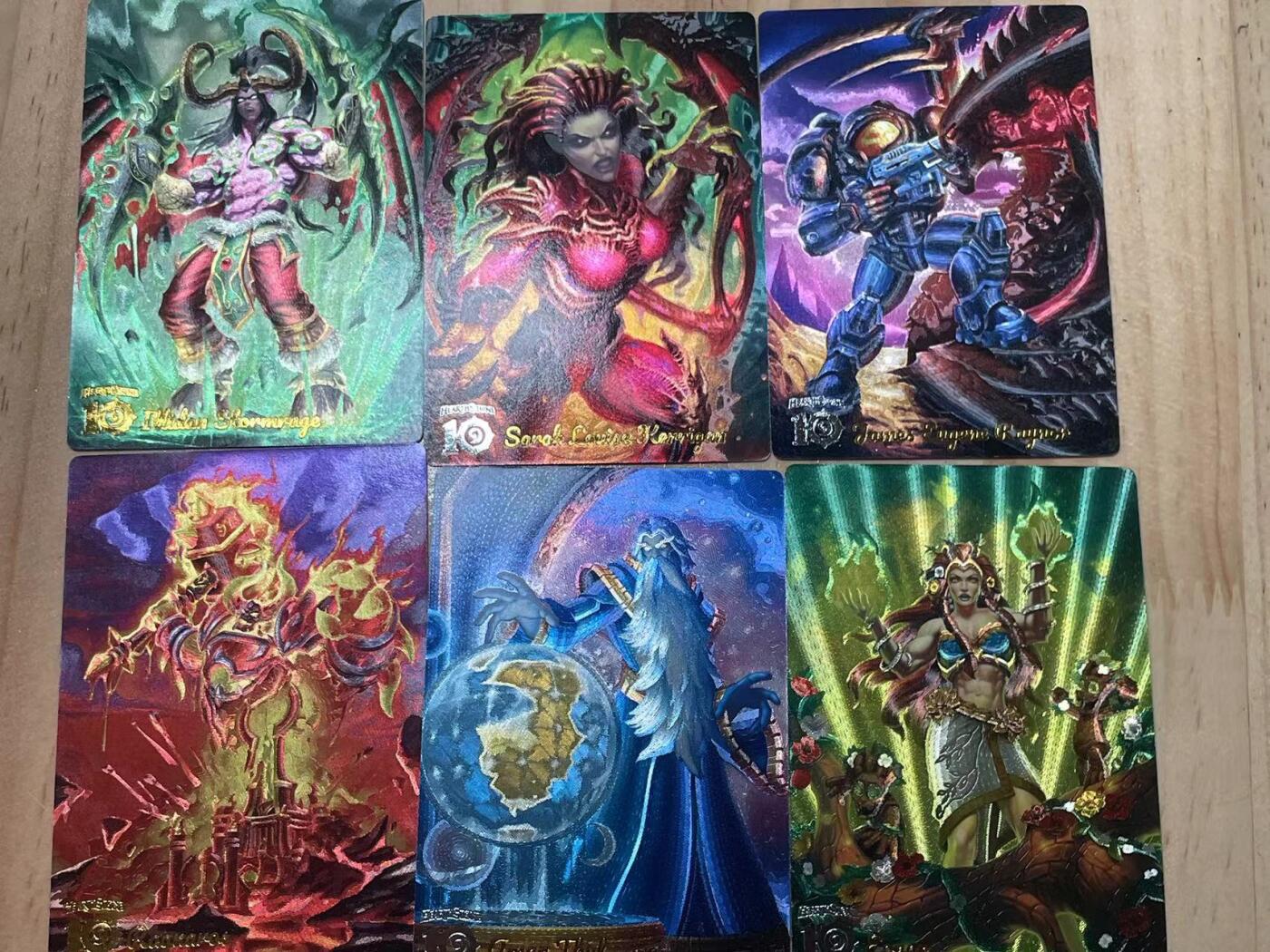寸草不生拍卖会 第十期 奇点卡牌 玩家定制 魔兽 6张