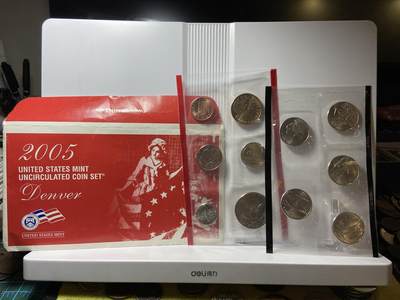 2025年第一百零五场(总第一百三十一场）外国好品散币(免佣金) - 全新–美国🇺🇸2005年清年大全套币11枚:(含2005年1/4元纪念币5枚，5分纪念币一枚，1分、5分、1角、1/2元、1元流通币。)