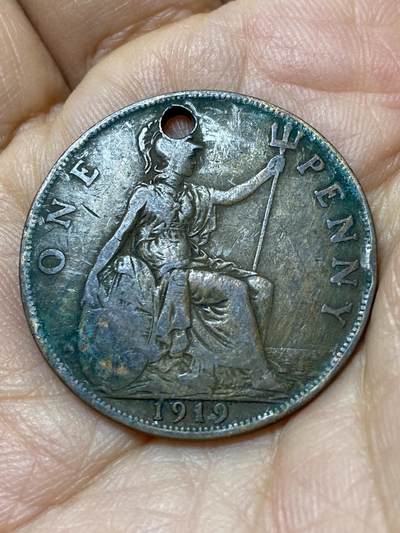 2025年第一百零五场(总第一百三十一场）外国好品散币(免佣金) - 英国🇬🇧1919年1便士(乔治五世第一版)