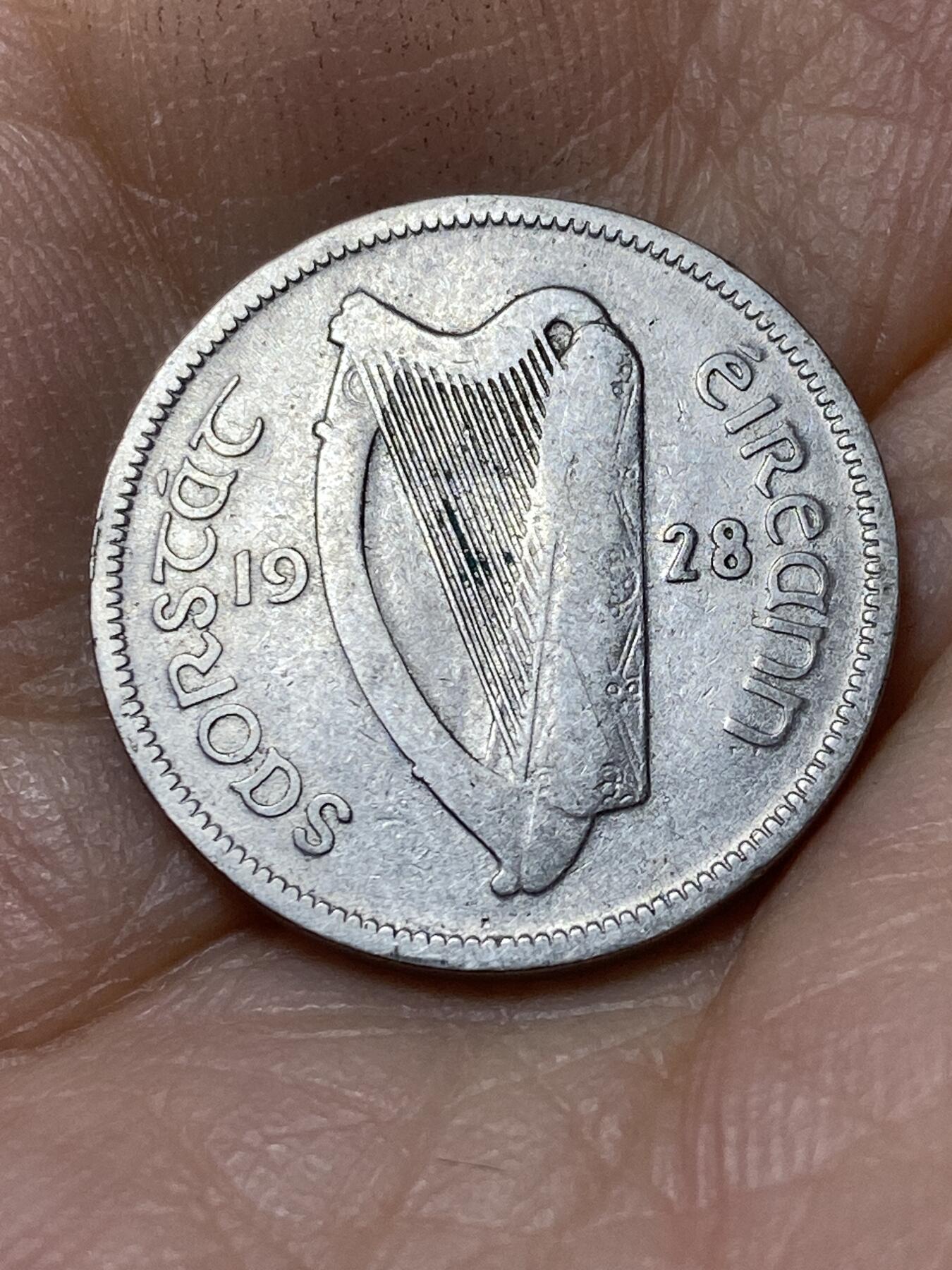 2025年第一百零五场(总第一百三十一场）外国好品散币(免佣金) 爱尔兰🇮🇪1928年6便士(自由邦时期，首发年)