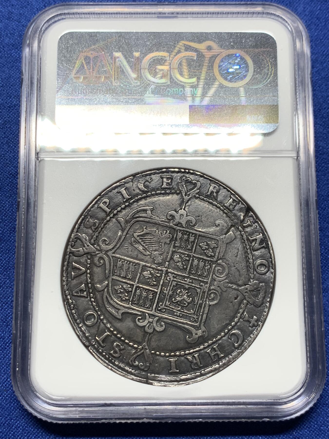 《竞宝斋》第426场 周日，周一  2场连拍 （全场包邮） PCGS XF40 英国 1625 查理一世克朗，查理一世克朗中最少的版别之一，早期上海NGC低评，外拍AU有分价格超10000镑