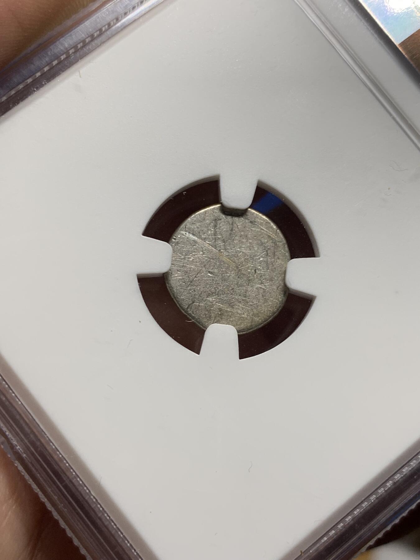 《竞宝斋》第426场 周日，周一  2场连拍 （全场包邮） NGC AUD 柬埔寨 1600-1860 神鸟小鸟 2PE 打制银币
