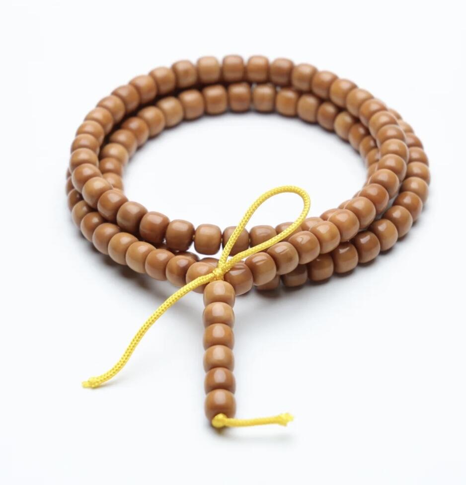 零元拍：龙脊菩提 老型玉化高油密长串7*6MM