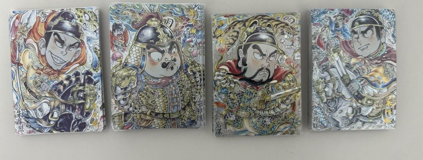寸草不生拍卖会 第十期 武韵红颜(西游礼盒)画师:山丘 裸卡 4张