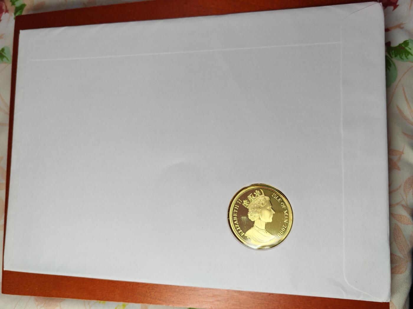长老汇蛇年精选第五十八场拍卖 2000马恩岛千禧年邮币封首日封，含1盎司999精制银币1枚
