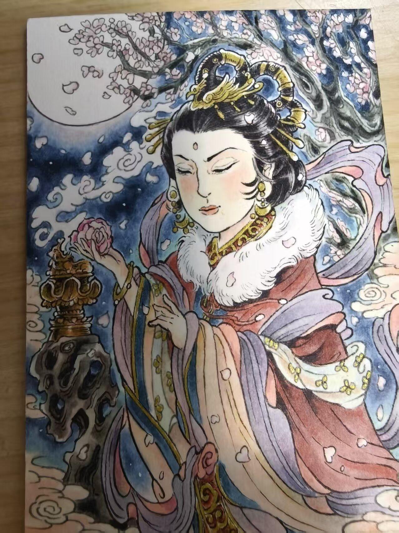 寸草不生拍卖会 第十期 山丘定制手绘  貂蝉 带特效