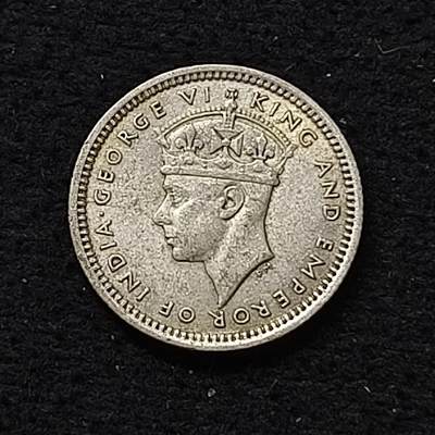 【全场包邮】纯粹捡漏拍466场-待排序 - 英属马来亚1943年乔治六世5分银币