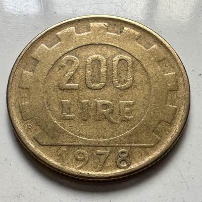 🌹外币初藏🌹🐯2025年第111场 周二无佣金特价场 - 意大利1978年200里拉