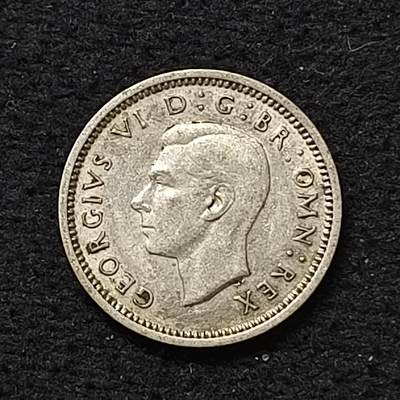 【全场包邮】纯粹捡漏拍466场 - 英国1940年乔治六世3便士银币