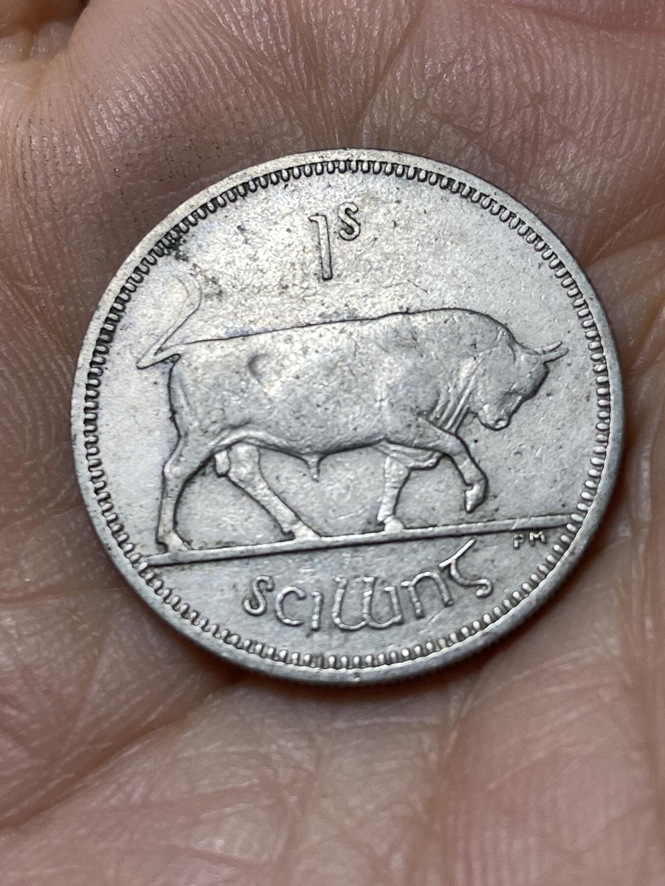 2025年第一百零五场(总第一百三十一场）外国好品散币(免佣金) 爱尔兰🇮🇪1968年1先令(共和国时期第一套第二版)