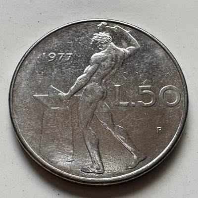 🌹外币初藏🌹🐯2025年第111场 周二无佣金特价场 - 意大利1977年50里拉