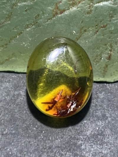 乌克兰花珀通货戒面一个， - 乌克兰花珀通货戒面一个，