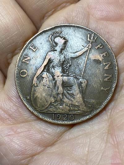 2025年第一百零五场(总第一百三十一场）外国好品散币(免佣金) - 英国🇬🇧1920年1便士(乔治五世第一版)