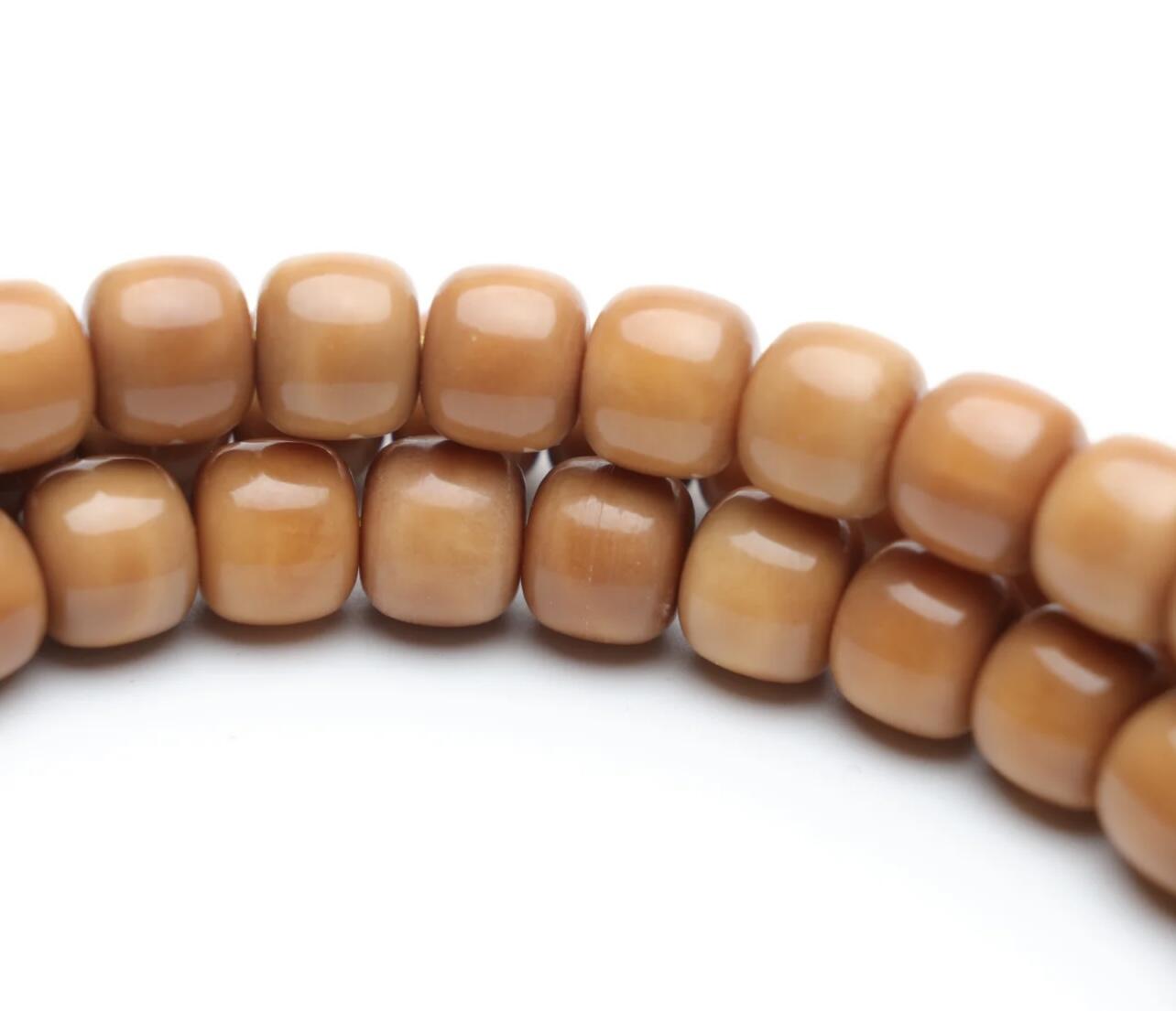 零元拍：龙脊菩提 老型玉化高油密长串7*6MM