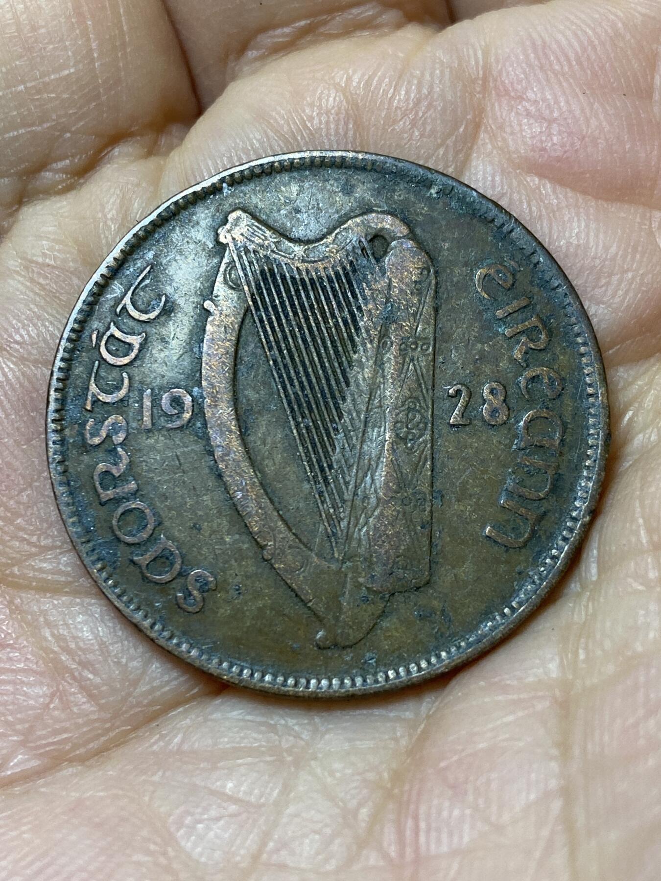 2025年第一百零五场(总第一百三十一场）外国好品散币(免佣金) 爱尔兰🇮🇪1928年1便士(自由邦时期，首发年)