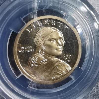 沼泽如烟--第865场 - 美国萨卡加维亚飞鹰精制币2001年一元