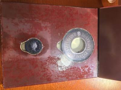 长老汇蛇年精选第五十九场拍卖 1988澳大利亚子母币，两枚精制银币，39.919克999银，盒证全