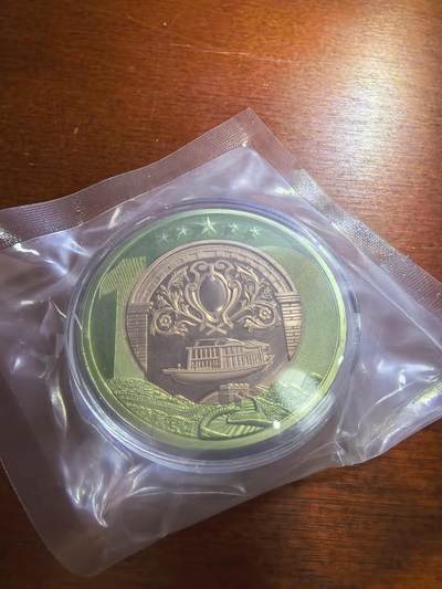 长老汇蛇年精选第五十九场拍卖 陕北省苏维埃银行二分铜币，红色货币印迹双金属纪念章，40MM