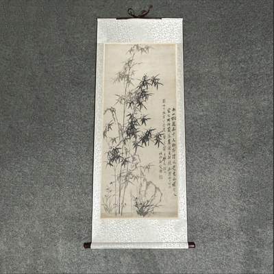 名家名画（装饰画）专场 - 郑板桥风竹图卷轴画
