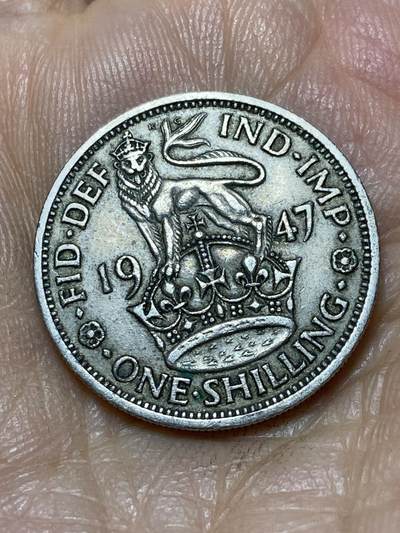 2025年第一百零五场(总第一百三十一场）外国好品散币(免佣金) - 英国🇬🇧1947年1先令(乔治六世第二版，英格兰站狮版，首发年仅发行2年)