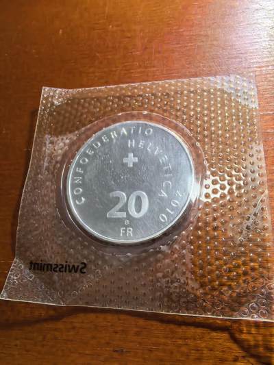 长老汇蛇年精选第五十九场拍卖 2010瑞士亨利·杜南特（红十字创立者）逝世百周年20法郎银币，20克835银，49306枚