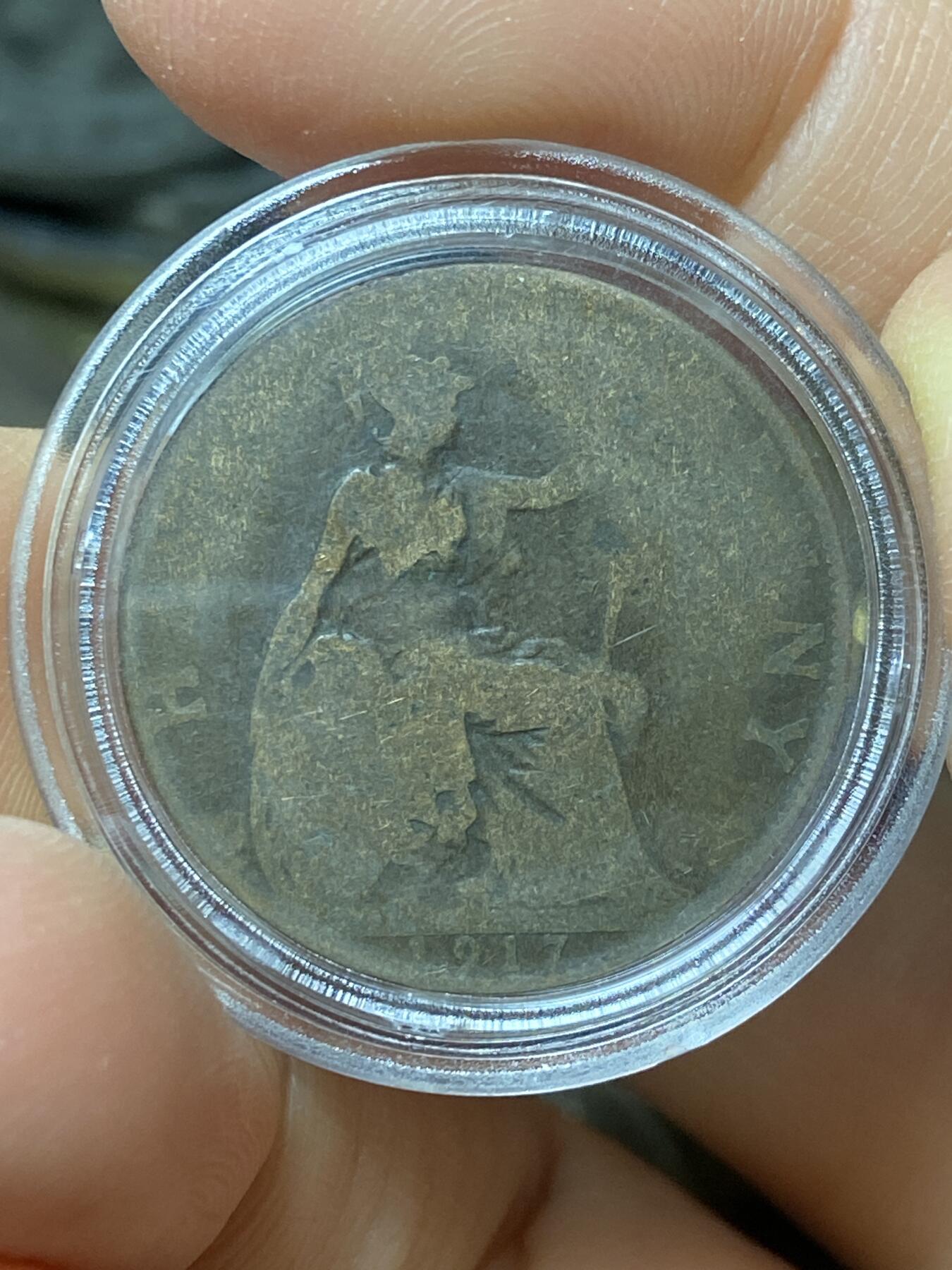 2025年第一百零六场(总第一百三十二场）外国好品散币(免佣金) 英国🇬🇧1917年半便士(乔治五世第一版)