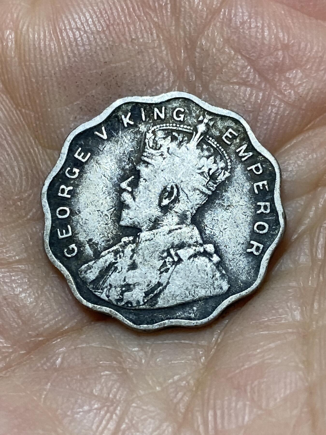 2025年第一百零五场(总第一百三十一场）外国好品散币(免佣金) 英属印度1916年1安娜(乔治五世时期，b版孟买造)