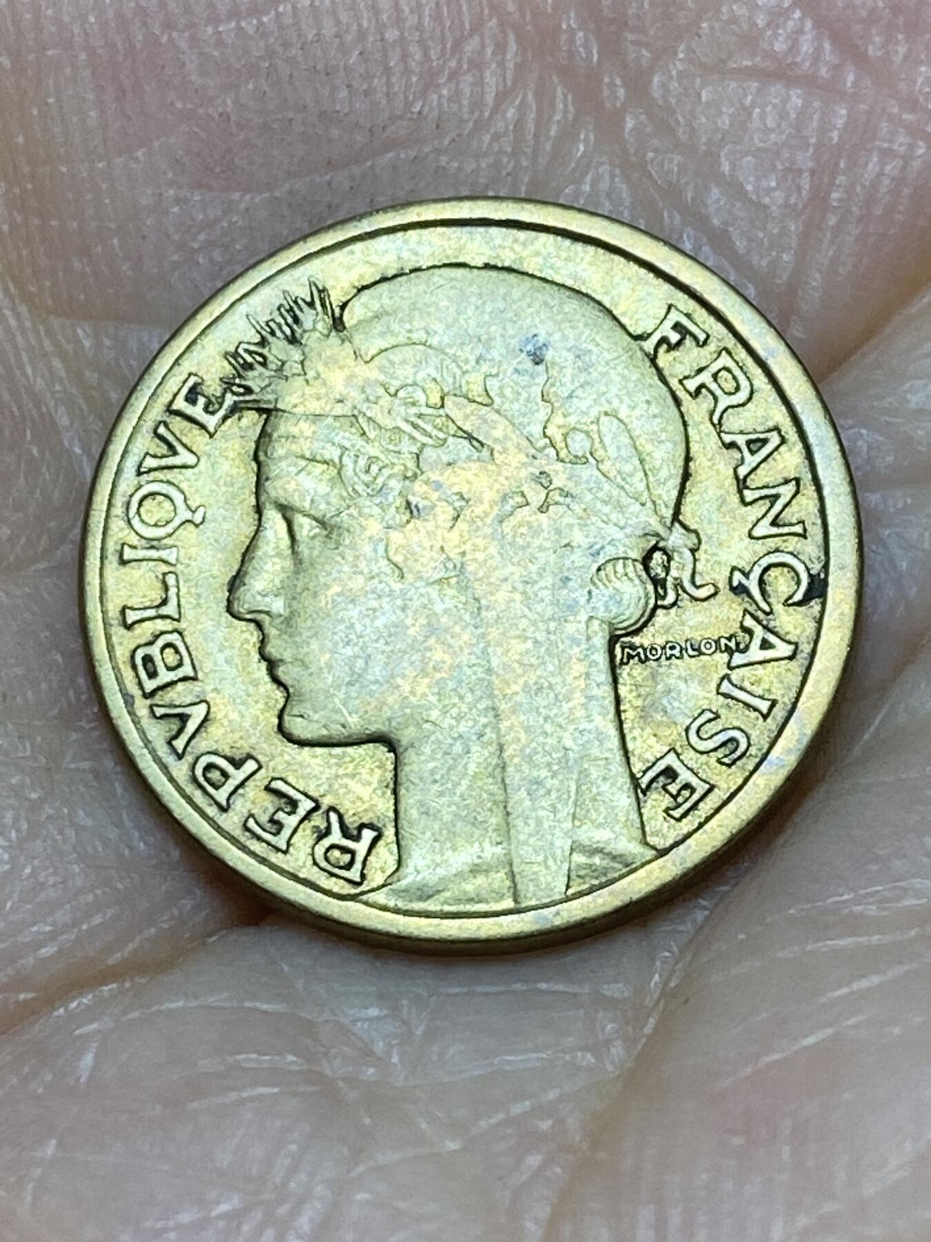 2025年第一百零五场(总第一百三十一场）外国好品散币(免佣金) 稀有品种–法兰西第三共和国1939单年份50生丁(B标，布鲁塞尔造)