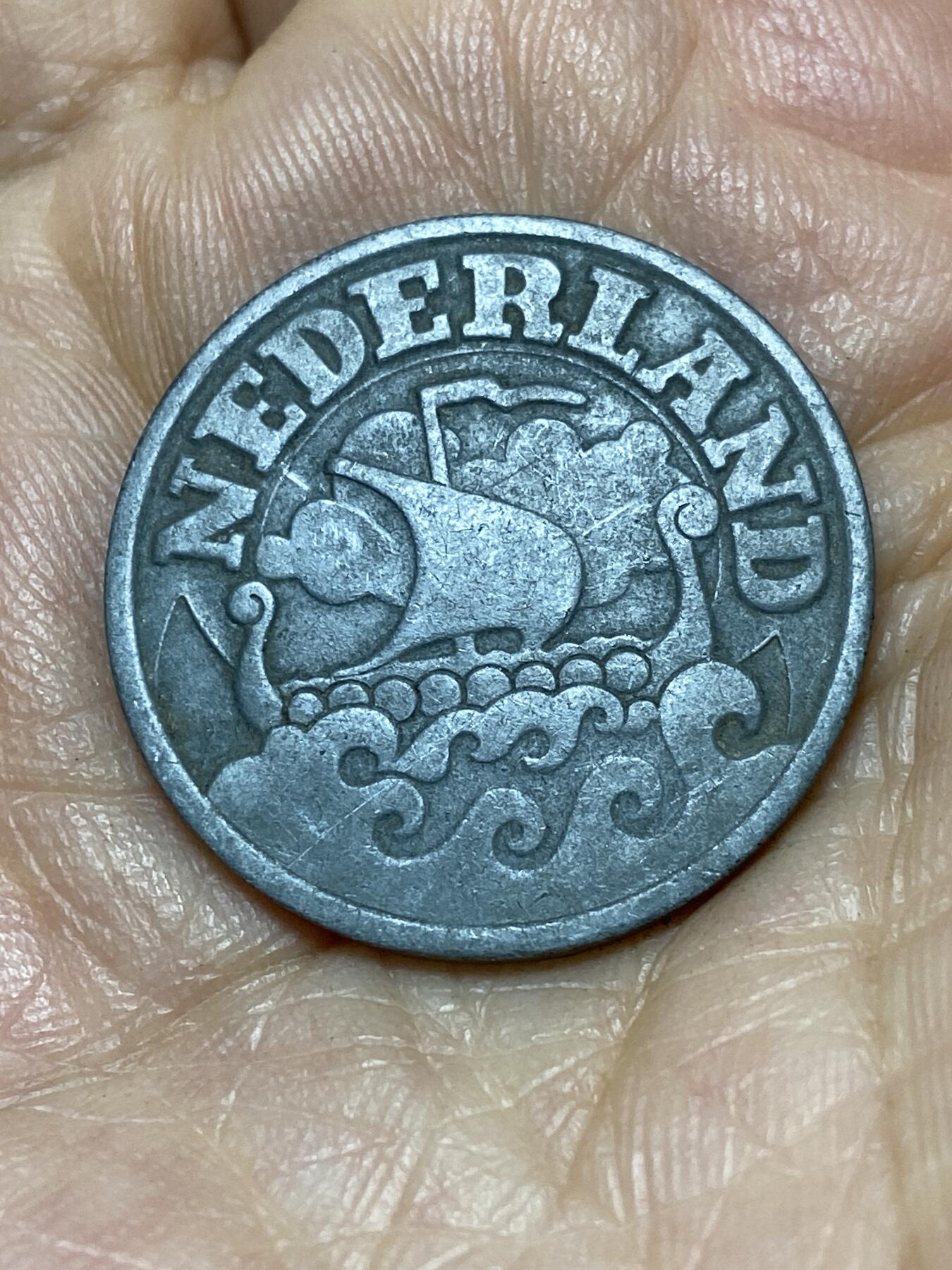 2025年第一百零五场(总第一百三十一场）外国好品散币(免佣金) 好品–荷兰🇳🇱1942年25分(威廉明娜女王，二战德国占领时期，仅发行3年)