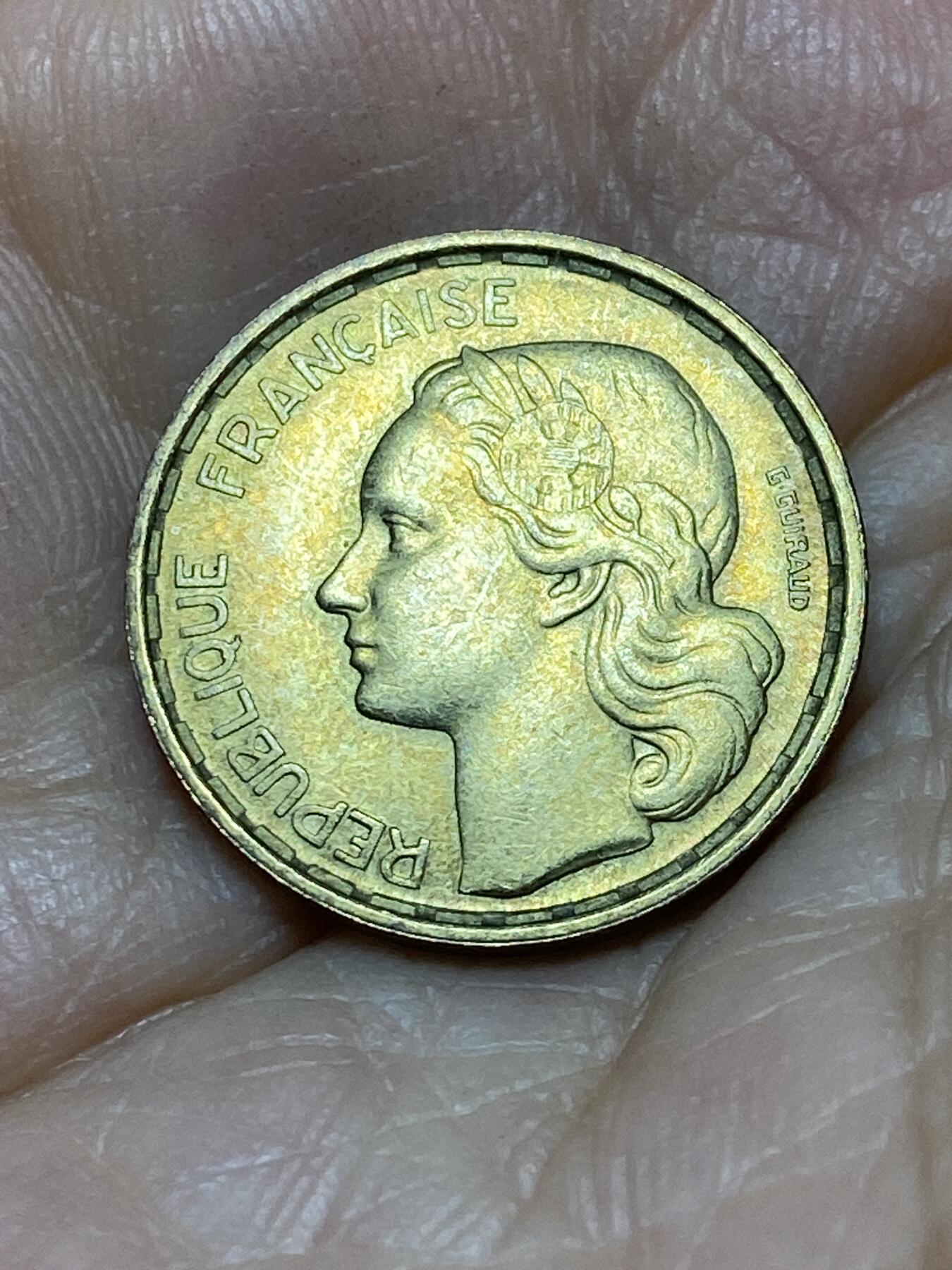 2025年第一百零五场(总第一百三十一场）外国好品散币(免佣金) 好品–法兰西第三共和国1953年10法郎(B标，博蒙莱罗热造)