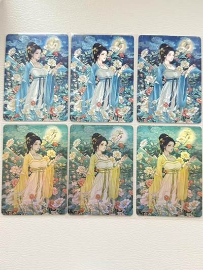 寸草不生拍卖会 第十期 - 2025 小花瓣 中秋节日卡 粗闪+异色彩闪 3宫一套