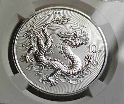 瓶子🏺第211期拍卖会 -  2025年中国龙10元银币  NGC MS70