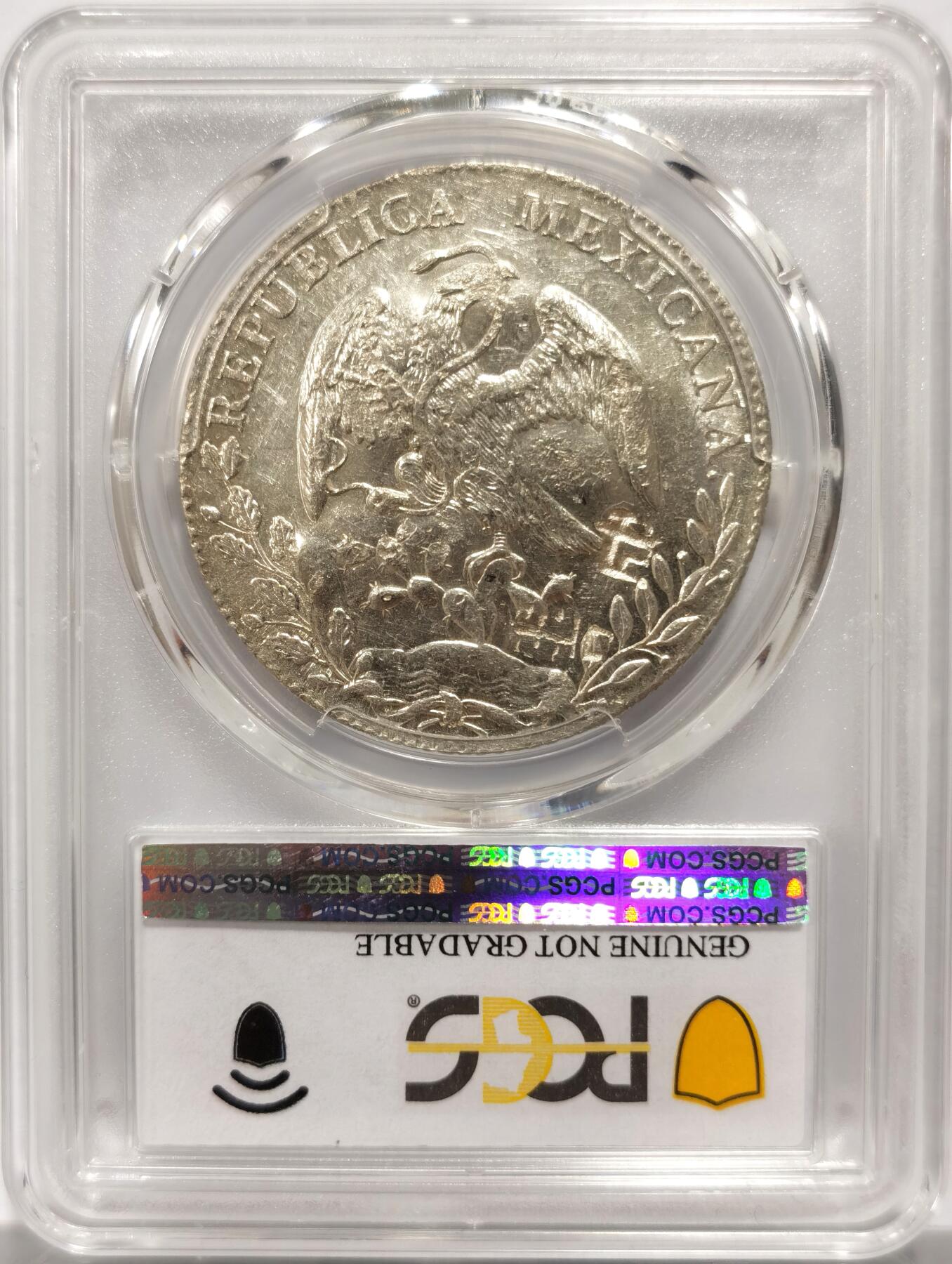 博洋堂世界钱币拍卖第142期（全场包邮） PCGS AU 墨西哥1892年GA JS版花边鹰洋，银光闪闪，多个精美戳记