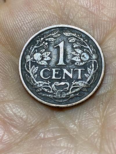 2025年第一百零五场(总第一百三十一场）外国好品散币(免佣金) - 荷兰🇳🇱1919年1分(威廉明娜女王时期，17小盾版，Seahorse 海马标)