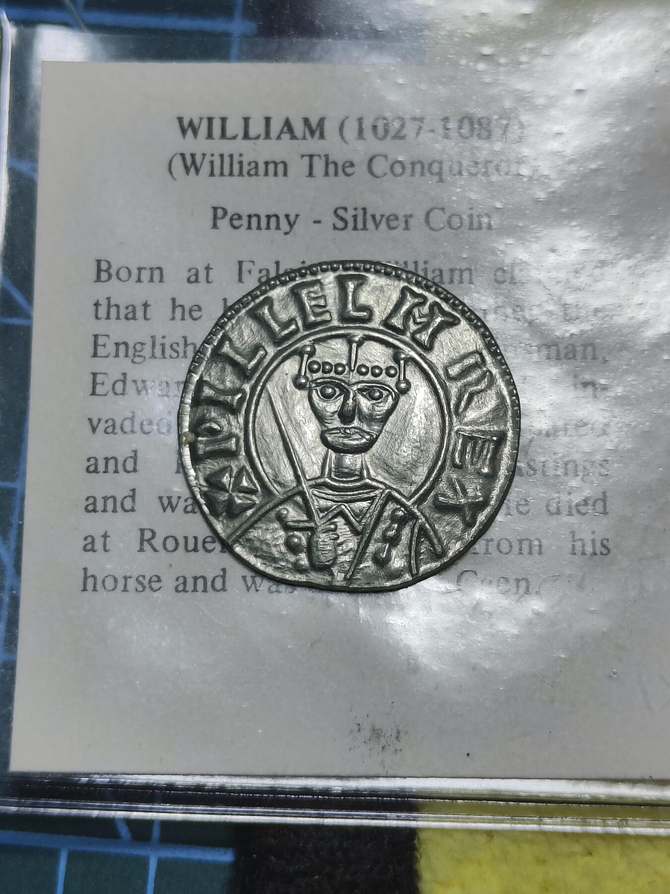 2025年第一百零五场(总第一百三十一场）外国好品散币(免佣金) 英国🇬🇧韦斯特尔公司1980–1986年制造复刻版学习币2枚(威廉一世时期银便士，亨利三世时期金便士，说明书全)