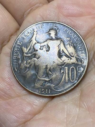 2025年第一百零五场(总第一百三十一场）外国好品散币(免佣金) - 法兰西第三共和国1911年10生丁