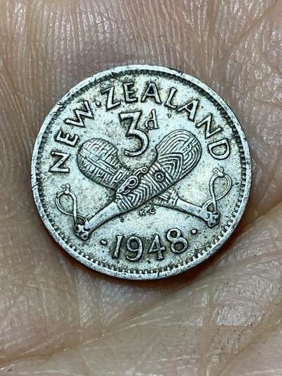2025年第一百零五场(总第一百三十一场）外国好品散币(免佣金) - 新西兰🇳🇿1948年3便士(乔治六世第三版，首发年)
