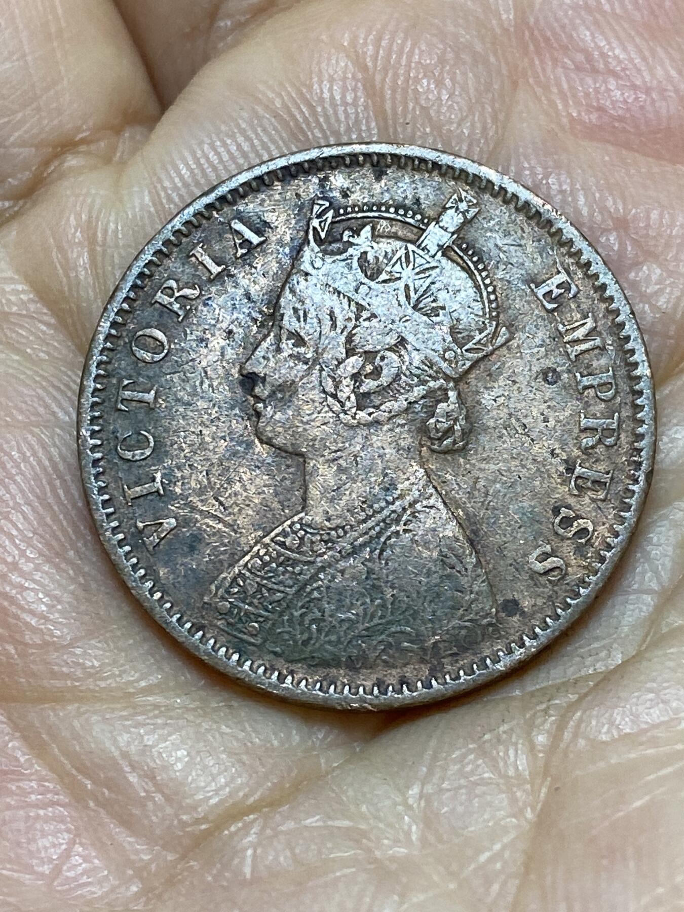 2025年第一百零五场(总第一百三十一场）外国好品散币(免佣金) 英属印度1879年1/4安娜